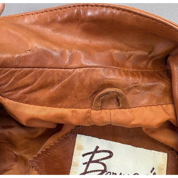 Vintage Berman's Leather Experts Men's Blazer Jacket Brown Size 44 Classic Style - Picture 7 of 11